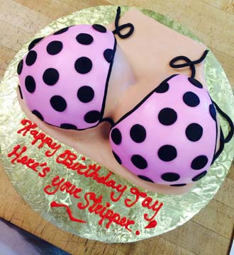 Sexed-up-Las-Vegas-pink-bikini-polka-dot-bazonga-cake